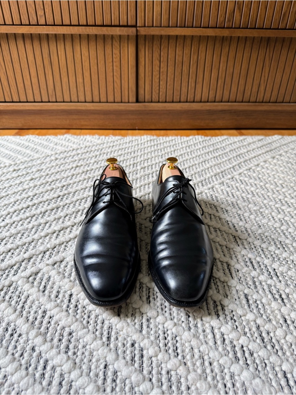 Crockett & Jones Dartmouth Black Plain Toe Derby Dress Shoes UK 8.5 / US 9.5